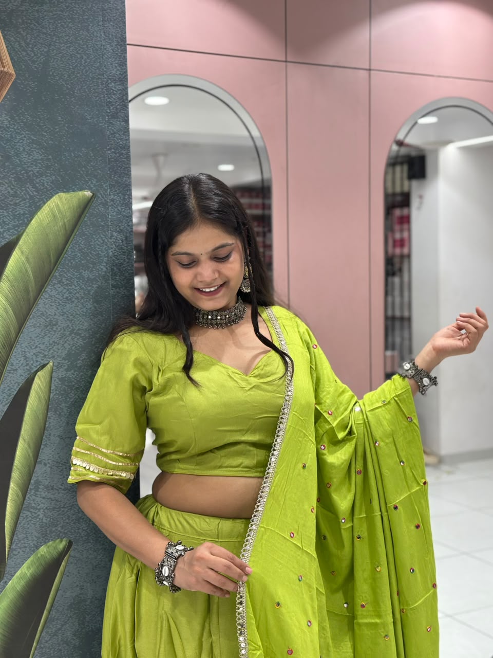 Lime Radiance  Lehenga Set ✨